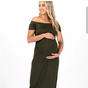 Maternity Dress in Olive Green